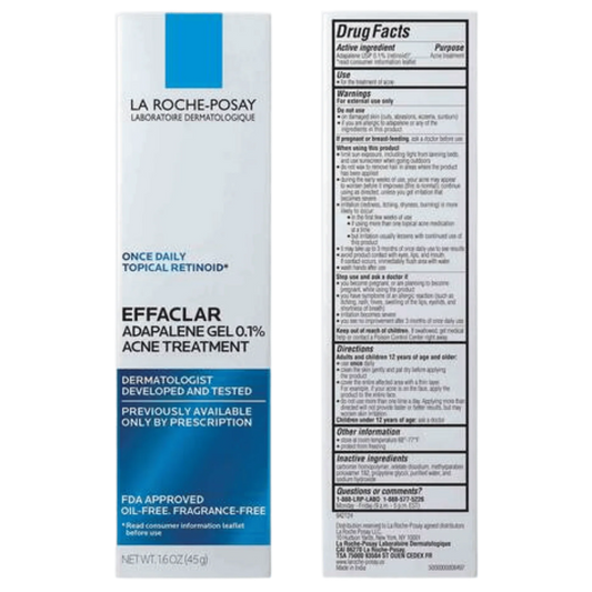 La Roche-Posay Effaclar Adapalene Gel 0.1% Acne Treatment