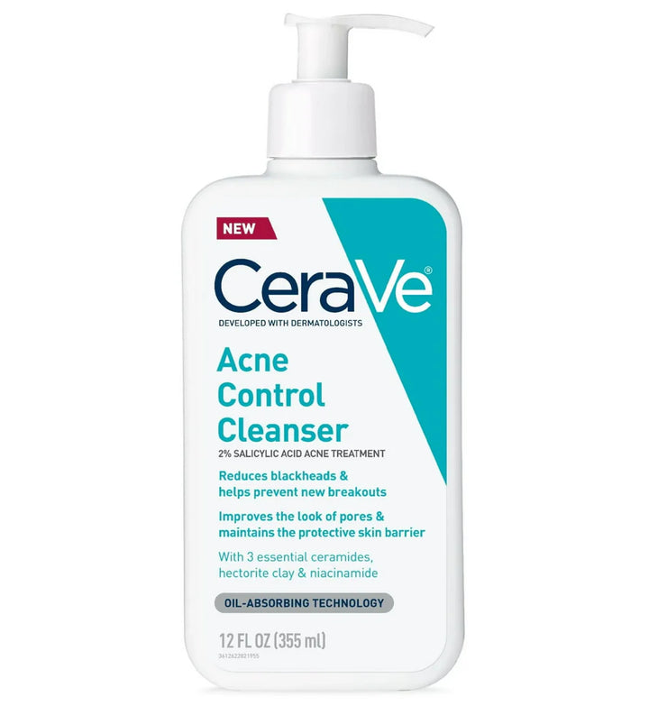 CeraVe Acne Control Cleanser with 2% Salicylic Acid – 355ml USA