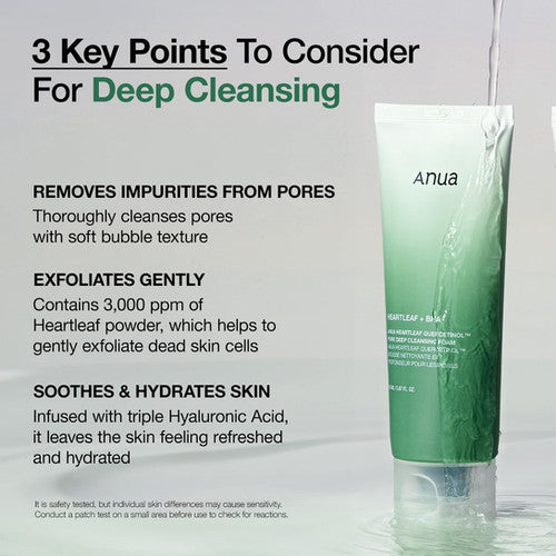 Anua Heartleaf + BHA Quercetinol Pore Deep Cleansing Foam 150ml