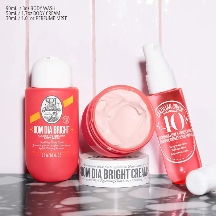 Sol de Janeiro Bom Dia Bright™ Jet Set – Brightening Body Care & Fragrance Trio