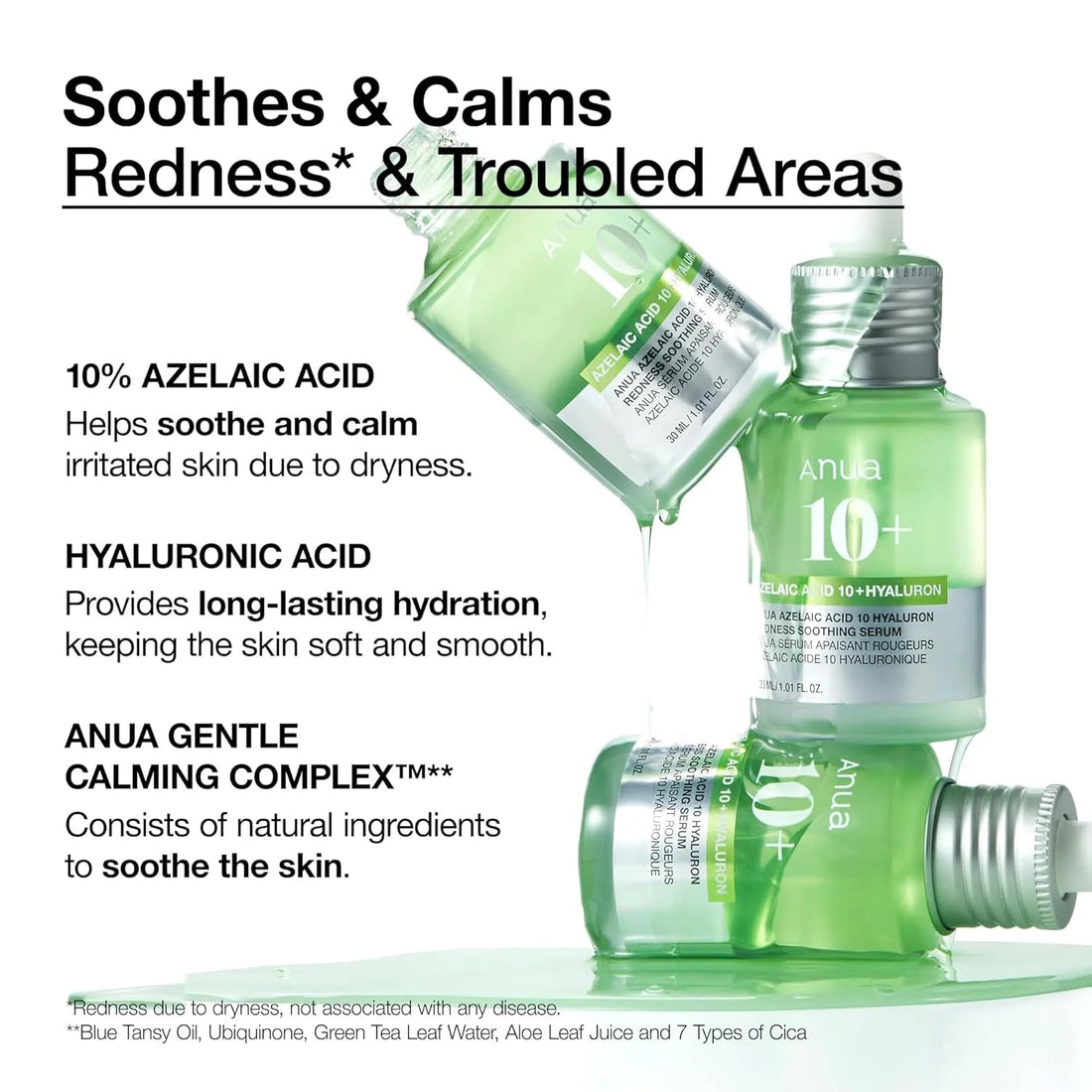 Anua Azelaic Acid 10% + Hyaluron Redness Soothing Serum - MANSH