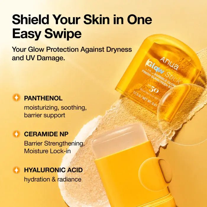 Anua Invisible Glow Finish Sunscreen Stick SPF50 PA++++ - MANSH