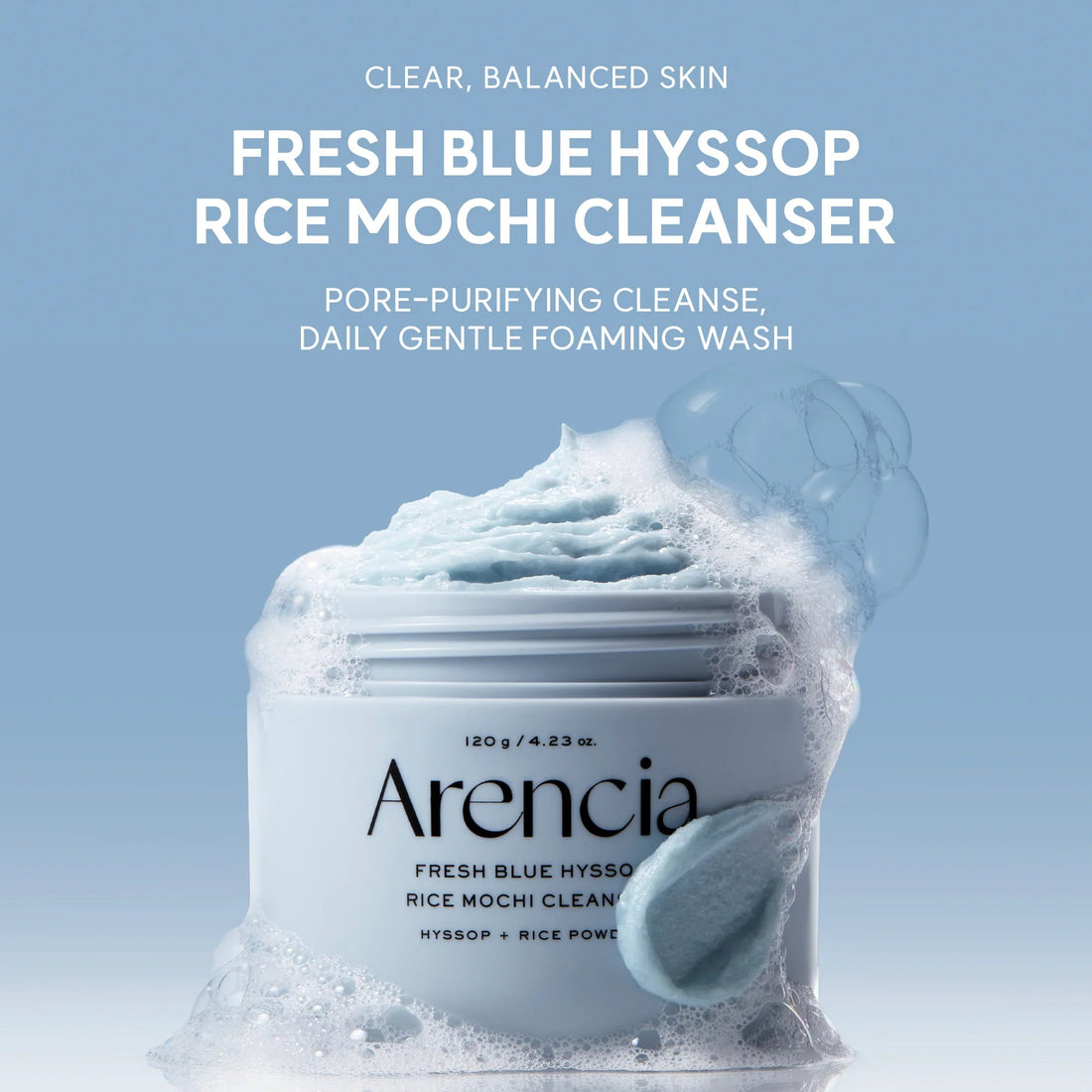 Arencia Fresh Blue Hyssop Rice Mochi Cleanser 50ml - MANSH