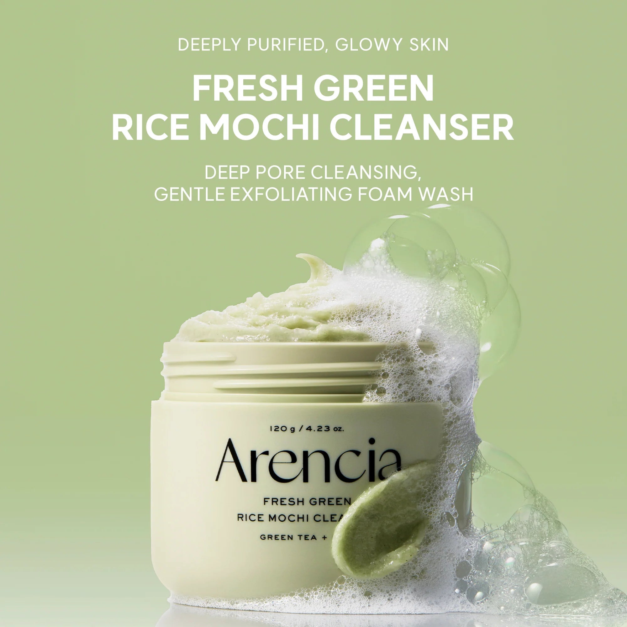 Arencia Fresh Green Rice Mochi Cleanser 120g - MANSH
