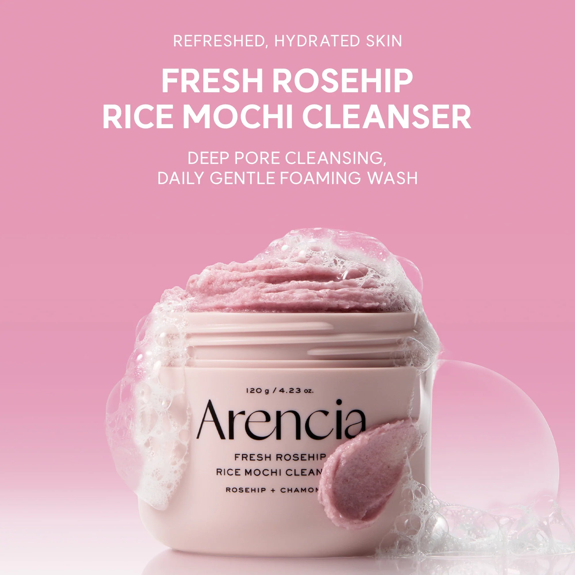Arencia Fresh Royal Rosehip Rice Mochi Cleanser 120g - MANSH