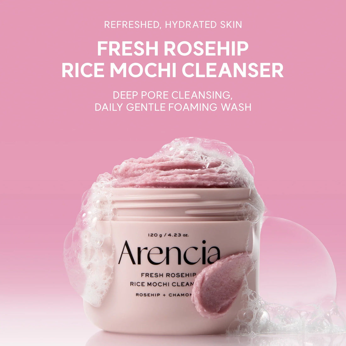 Arencia Fresh Royal Rosehip Rice Mochi Cleanser 120g - MANSH