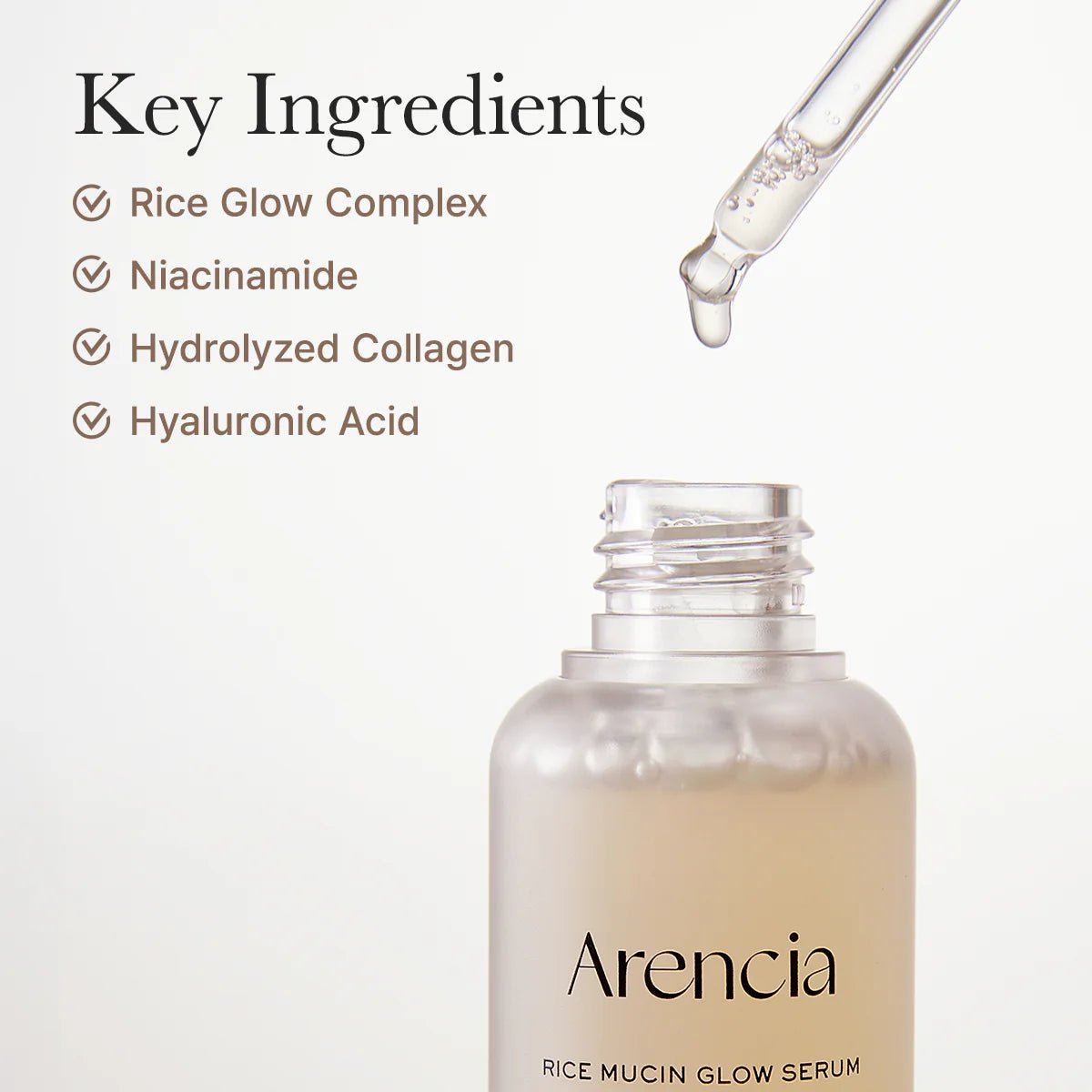 Arencia Rice Mucin Glow Serum 30ml - MANSH