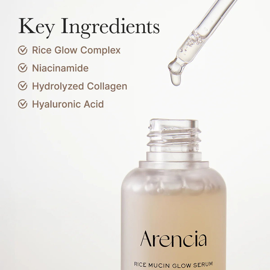 Arencia Rice Mucin Glow Serum 30ml - MANSH