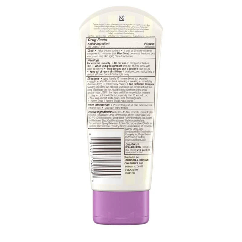 Aveeno Baby SPF 50 Sunscreen – Gentle, Broad-Spectrum Protection for Delicate Skin
