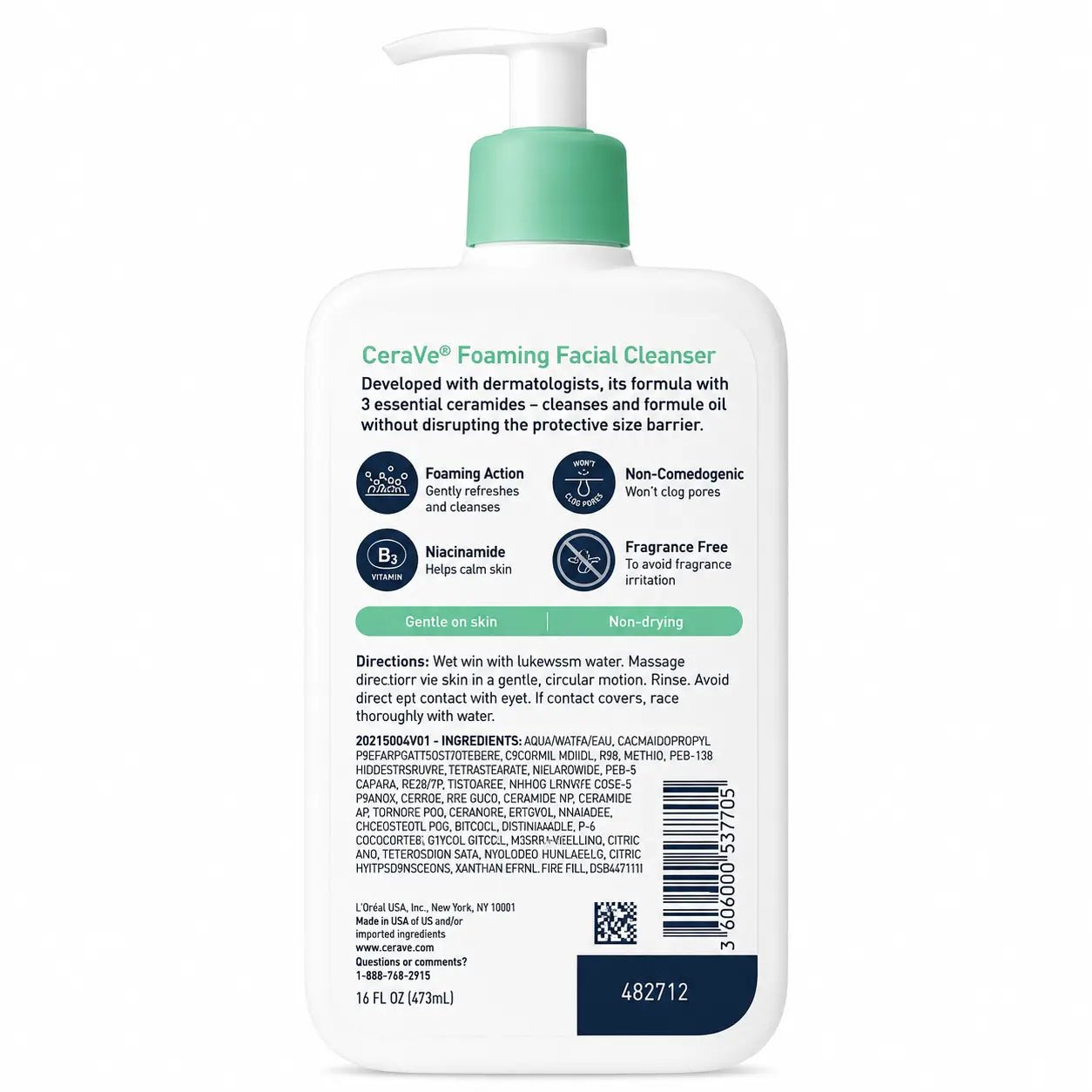 CeraVe Foaming Facial Cleanser 237ml - MANSH