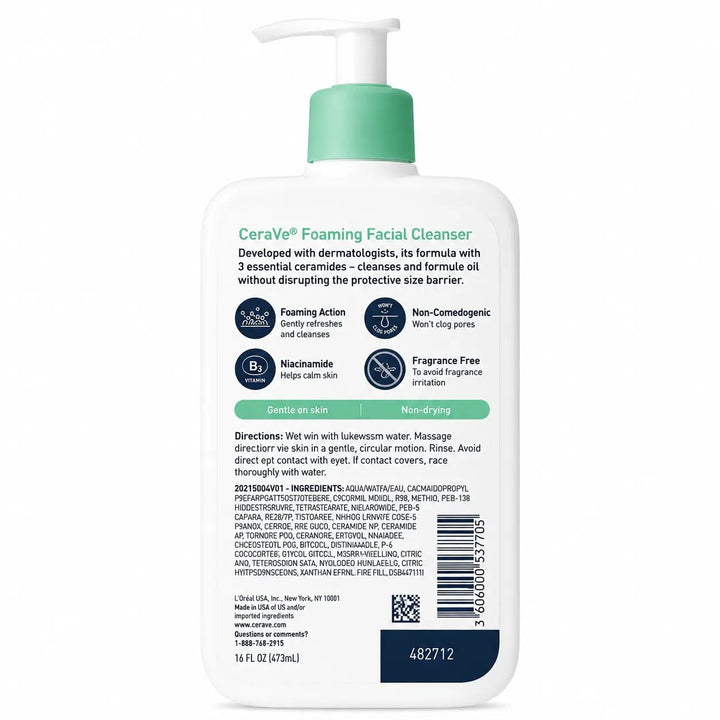 CeraVe Foaming Facial Cleanser 237ml - MANSH