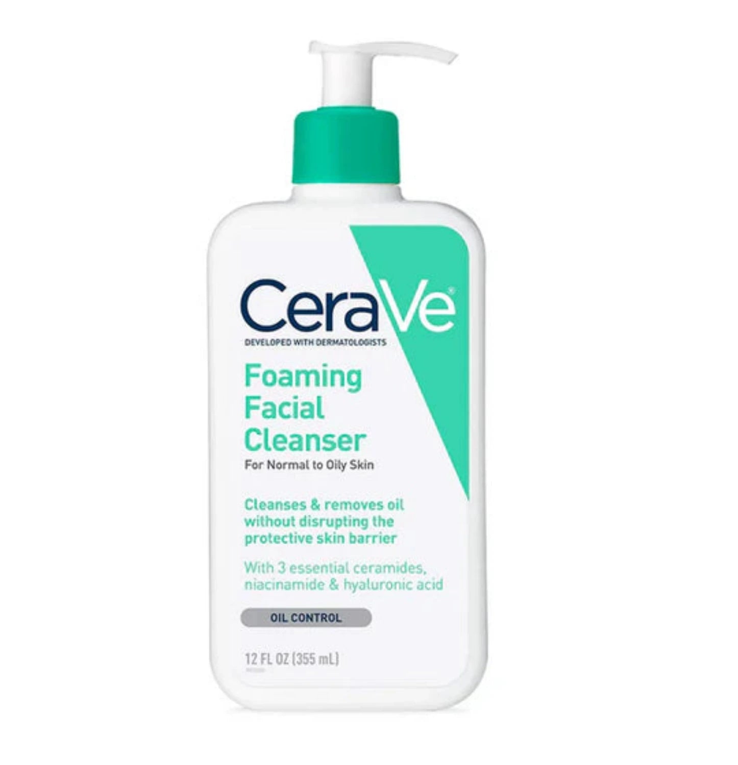 Cerave Foaming Facial Cleanser 355ml facial cleanser for normal to oily skin