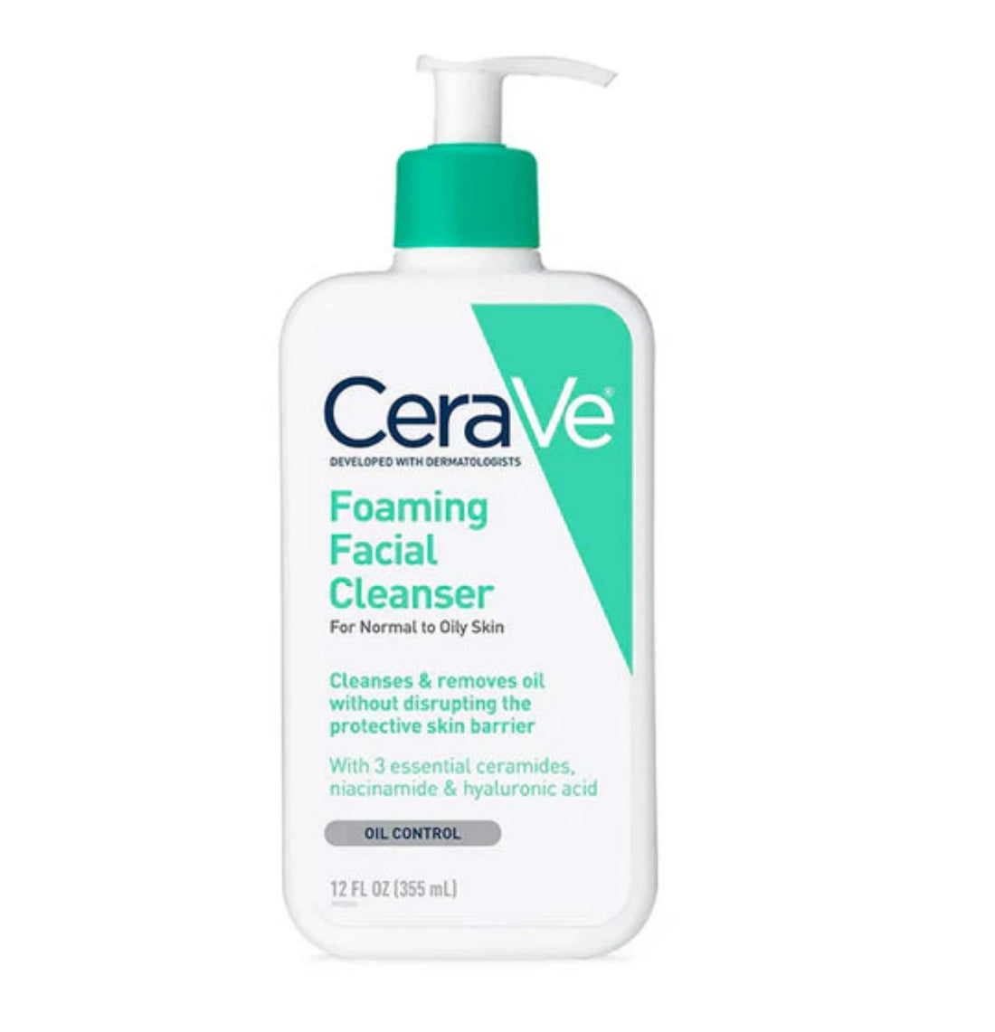 Cerave Foaming Facial Cleanser 355ml facial cleanser for normal to oily skin