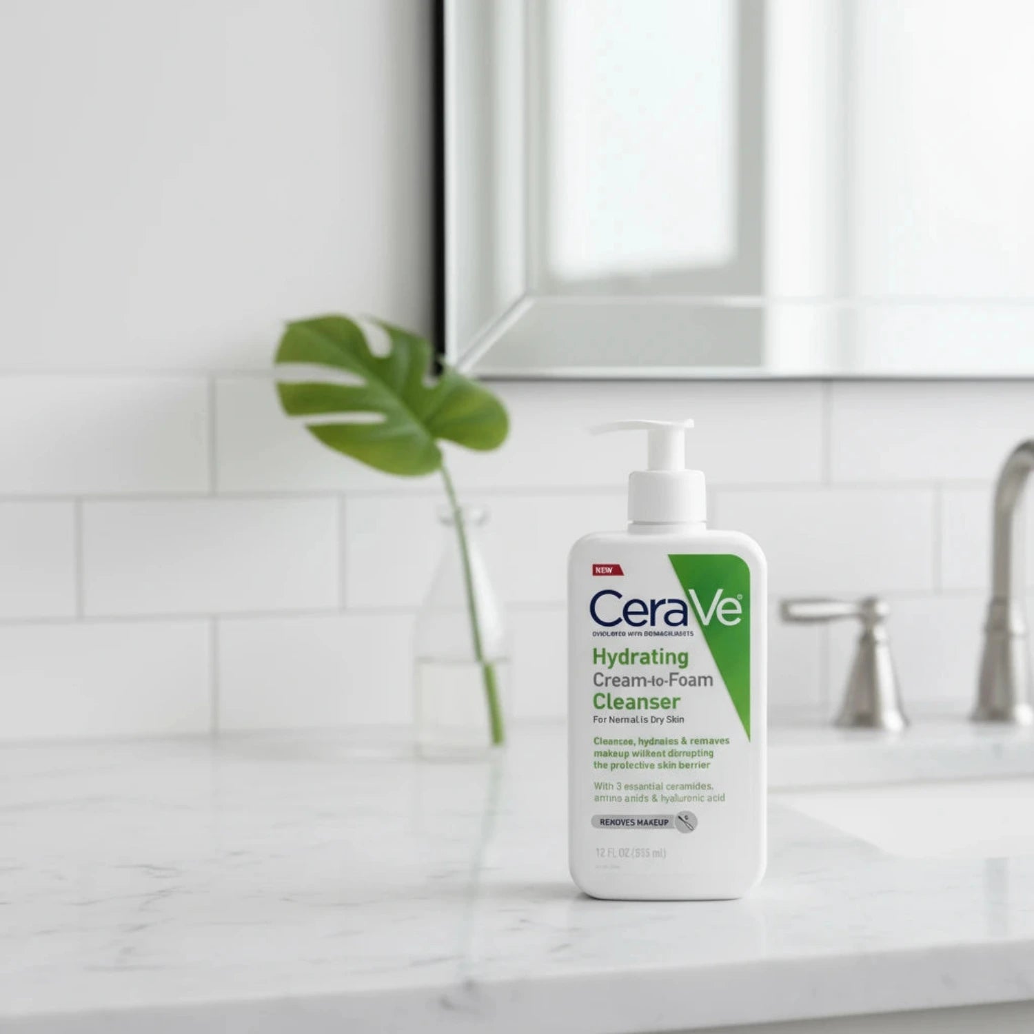 CeraVe Hydrating Cream to Foam Cleanser 473 ml facial cleanser for normal to dry skin
