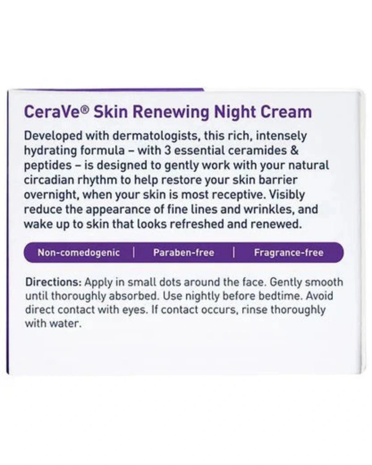 CeraVe Skin Renewing Night Cream with Peptide Complex (48g) - MANSH