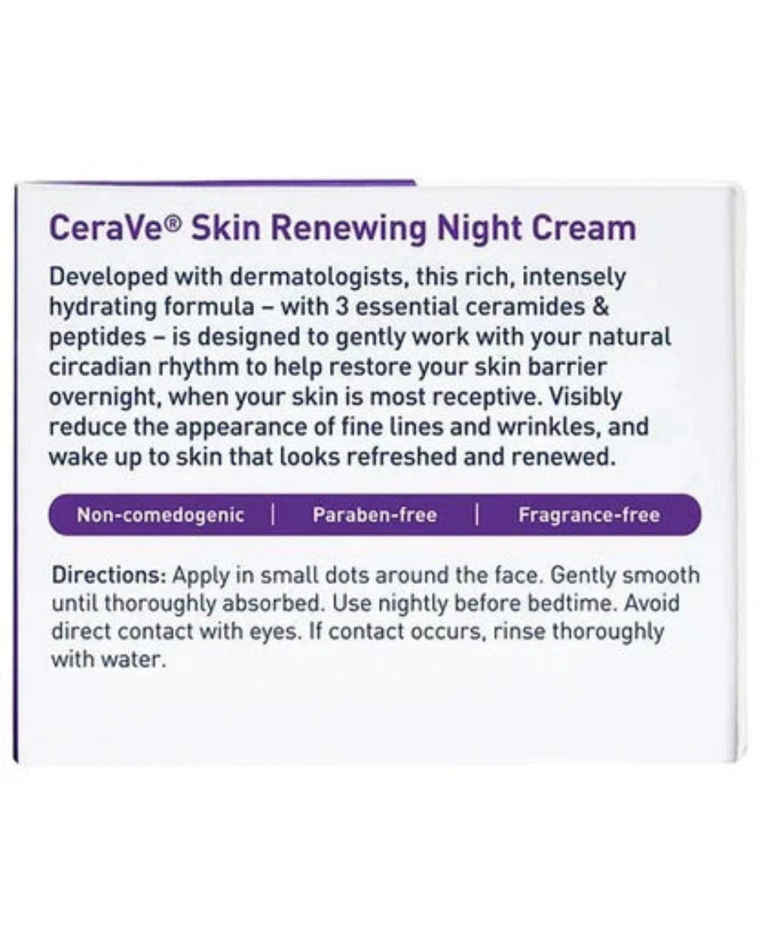CeraVe Skin Renewing Night Cream with Peptide Complex (48g) - MANSH