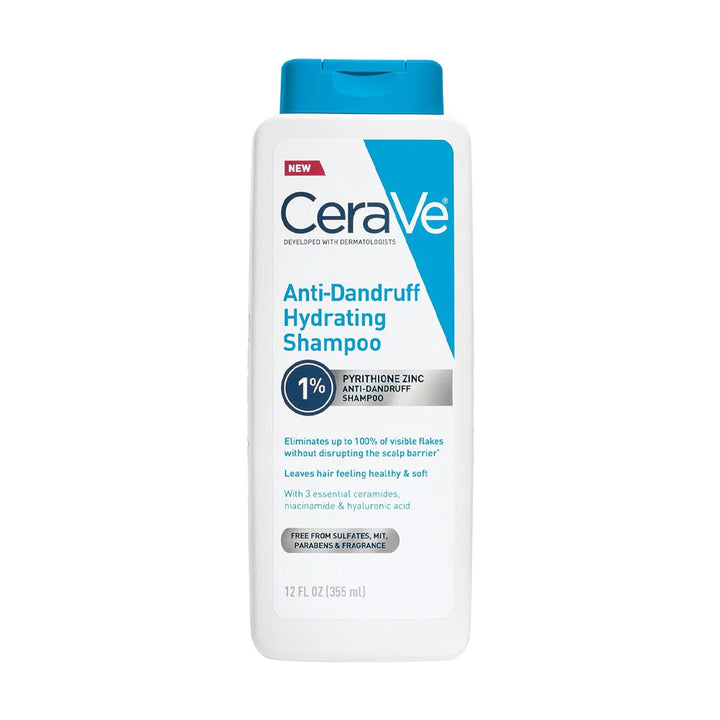 CeraVe Anti-Dandruff Hydrating Shampoo – 1% Pyrithione Zinc 355ml | Flake-Control & Scalp Barrier Repair