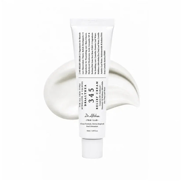 A white squeeze tube of Dr. Althea 345 Relief Cream