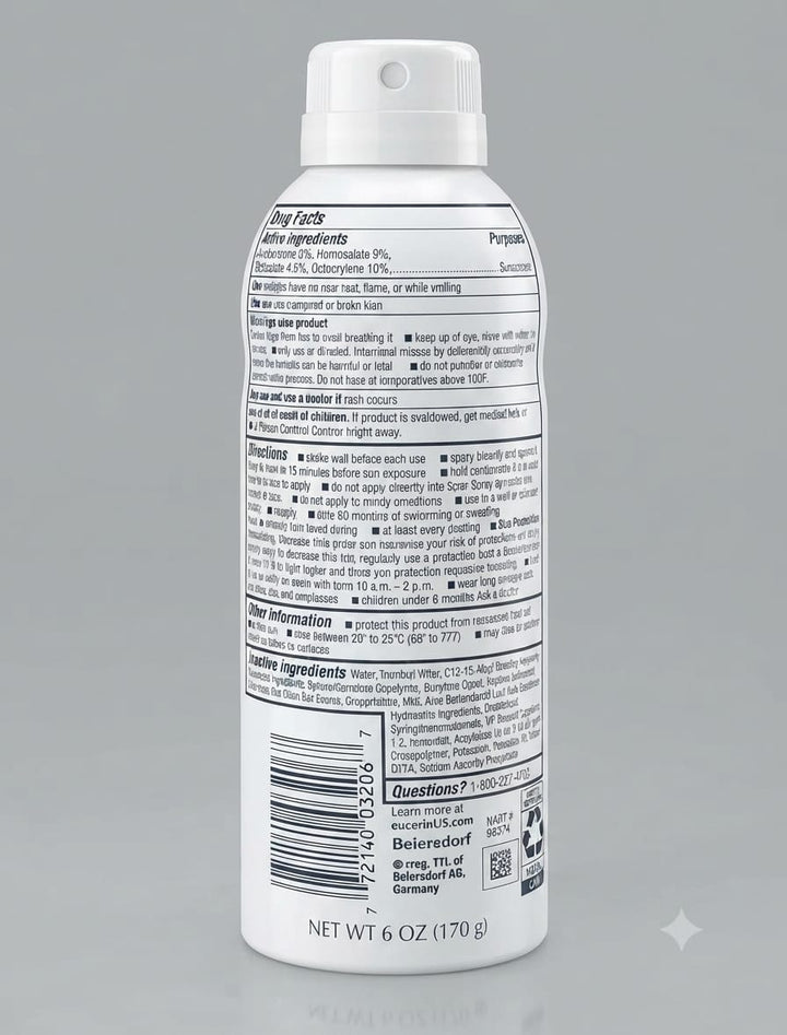 Eucerin Advanced Hydration Sunscreen Lotion Spray SPF 50 170g - MANSH