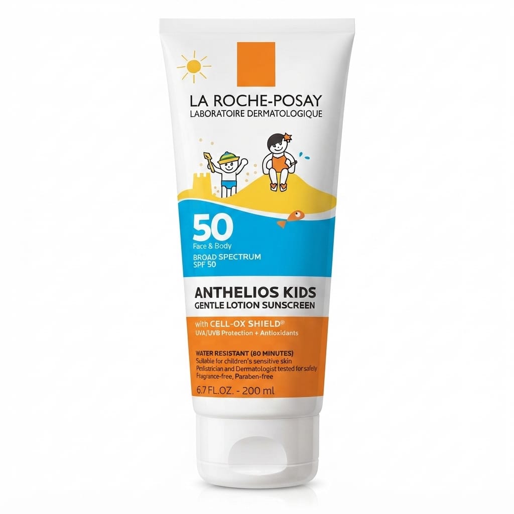 La Roche-posay Gentle Lotion Sunscreen tube front view on a white background