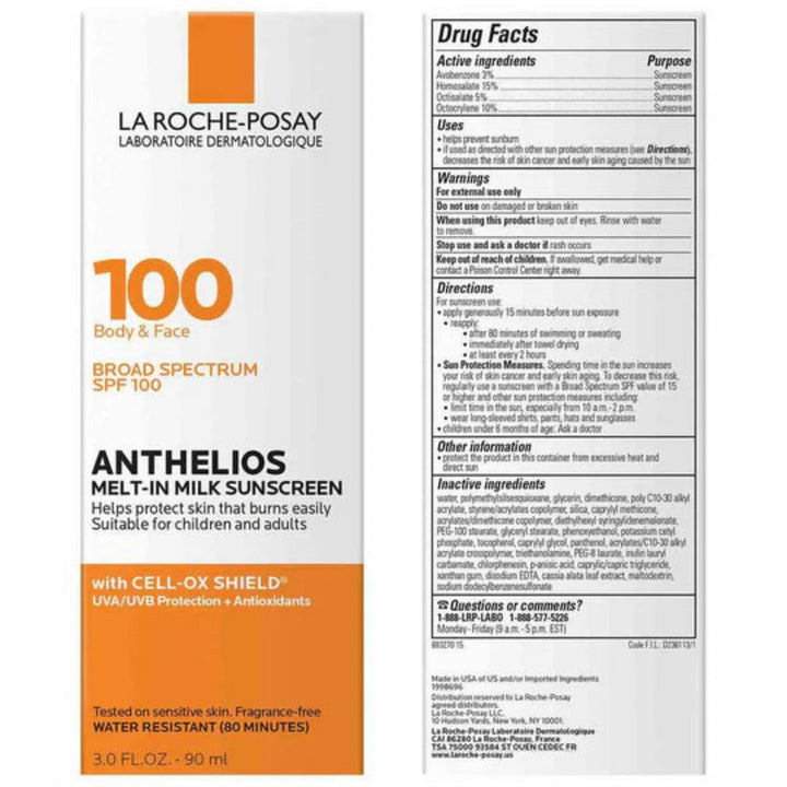 La Roche-Posay Anthelios Melt-In Milk Sunscreen SPF 100 - MANSH