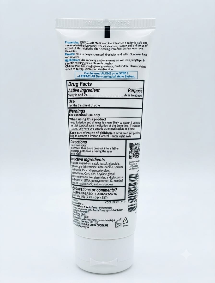 La Roche-Posay Effaclar Medicated Acne Face Wash 200ml - MANSH