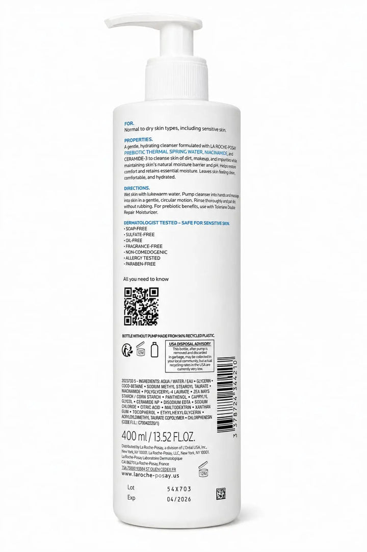La Roche-Posay Hydrating Gentle Cleanser 400ml - MANSH