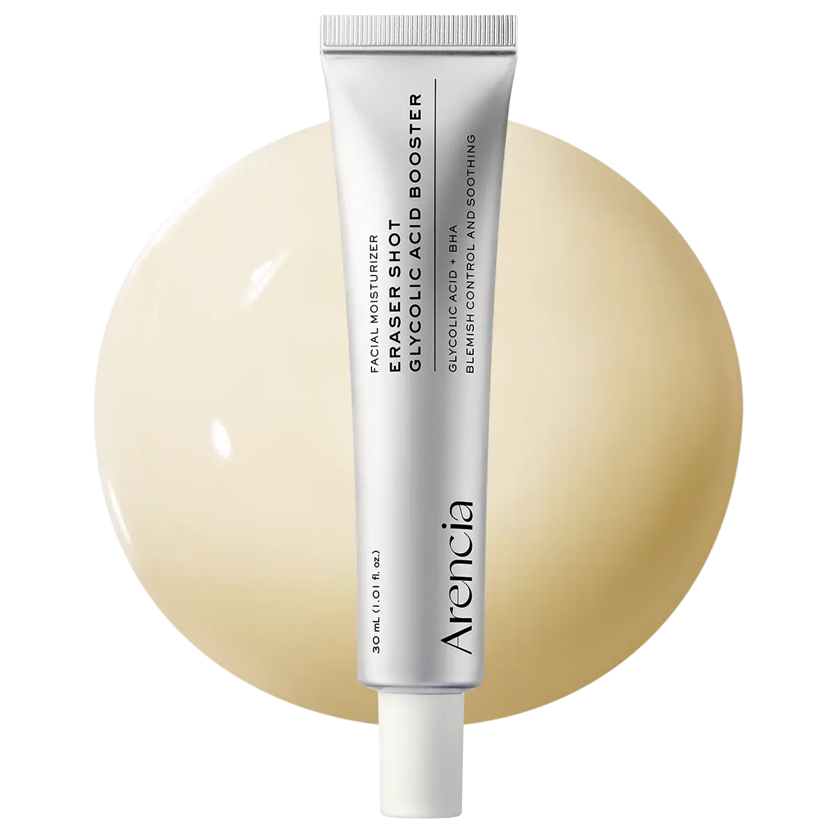 Eraser Shot Glycolic Acid Booster on a beige background