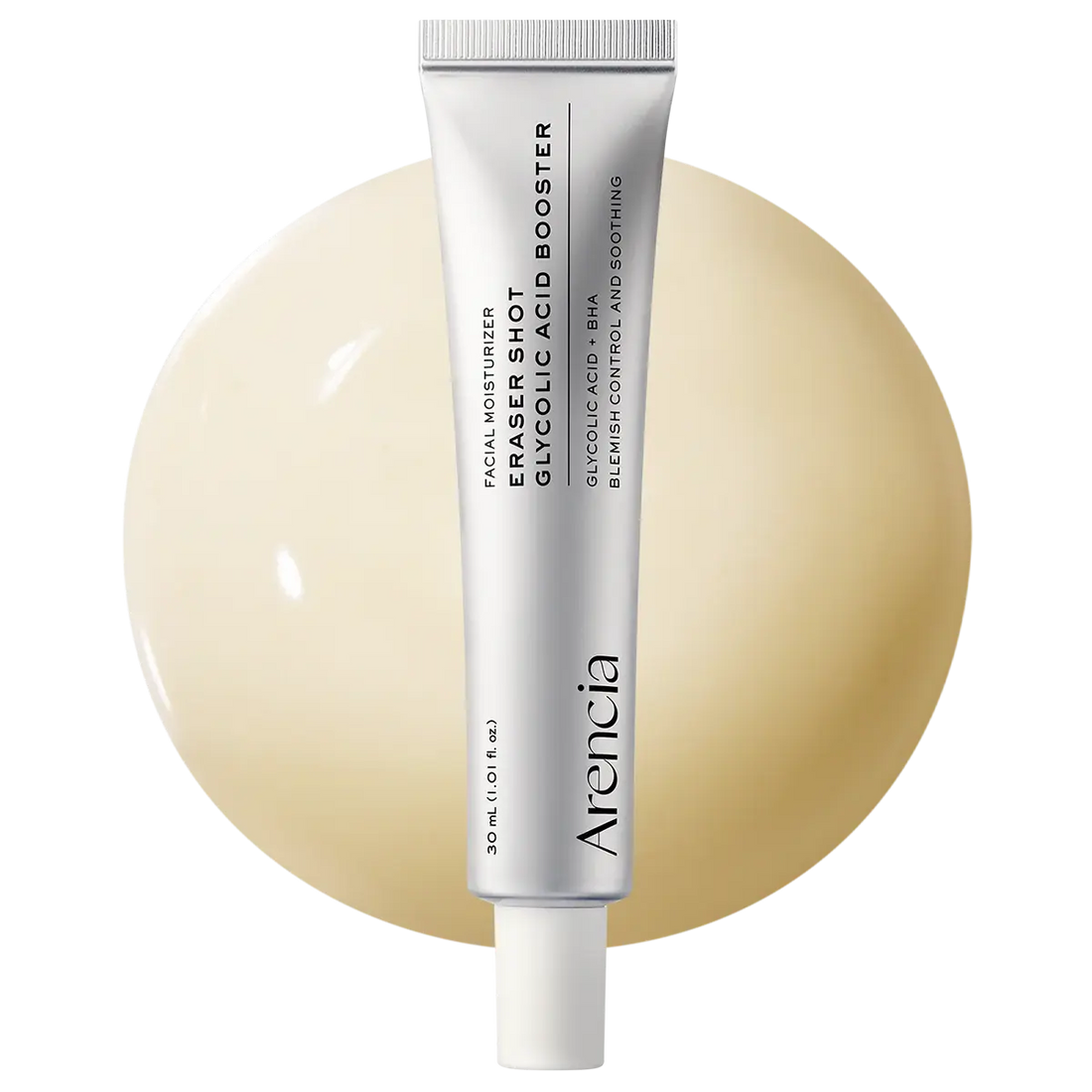 Eraser Shot Glycolic Acid Booster on a beige background