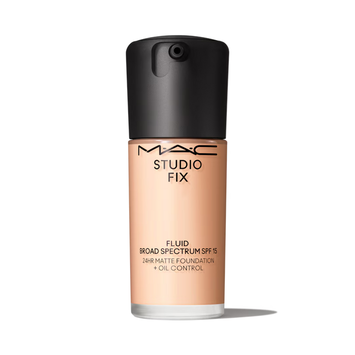 MAC Studio Fix Fluid foundation bottle on a white background
