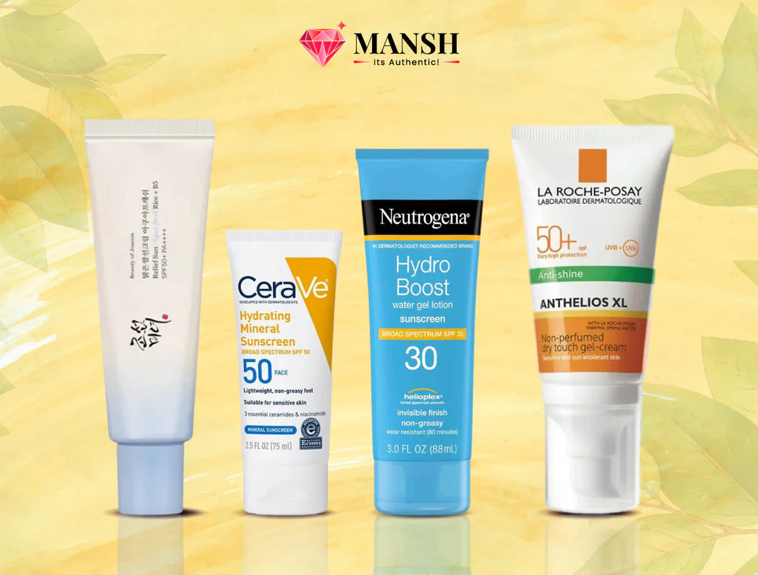 Mansh Store Collection of Sunscreens Brands CeraVe La Roche-posay Beauty of Joseon an Neutrogena