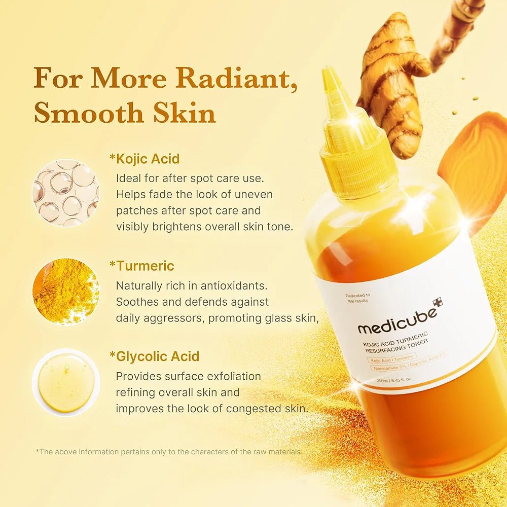 Medicube Kojic Acid Turmeric Resurfacing Toner 250ml - MANSH