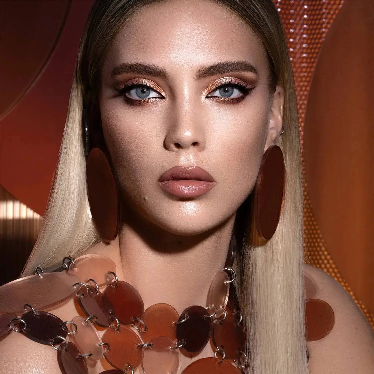 Woman wearing NATASHA DENONA I Need a Warm Eyeshadow Palette's makeup