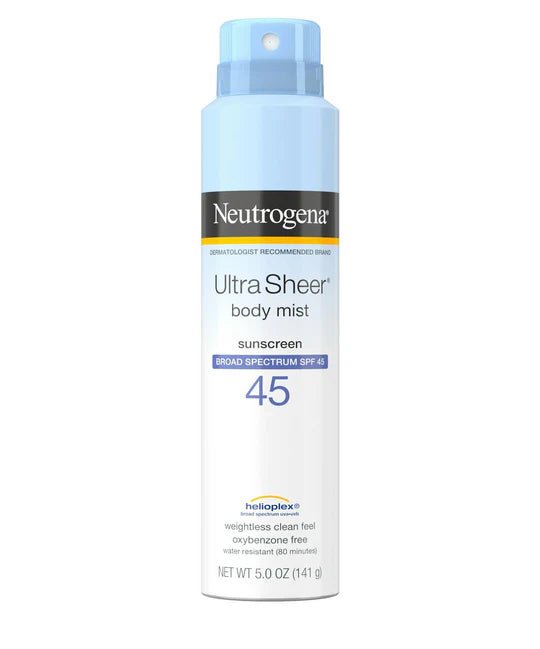 Neutrogena Ultra Sheer Body Mist Full Reach Sunscreen Spray SPF 45 141g - MANSH