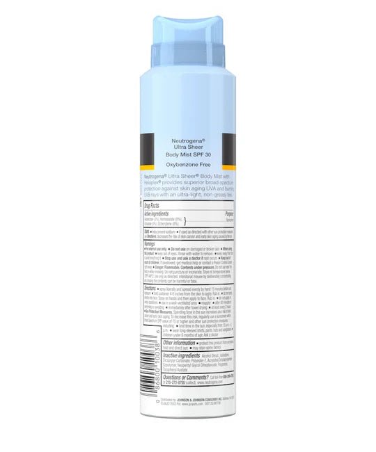 Neutrogena Ultra Sheer Sunscreen Spray SPF 30 141g - MANSH