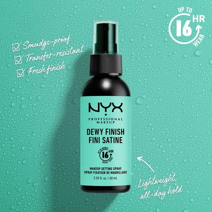 NYX Professional Makeup Dewy Finish Setting Spray 60ml - MANSH