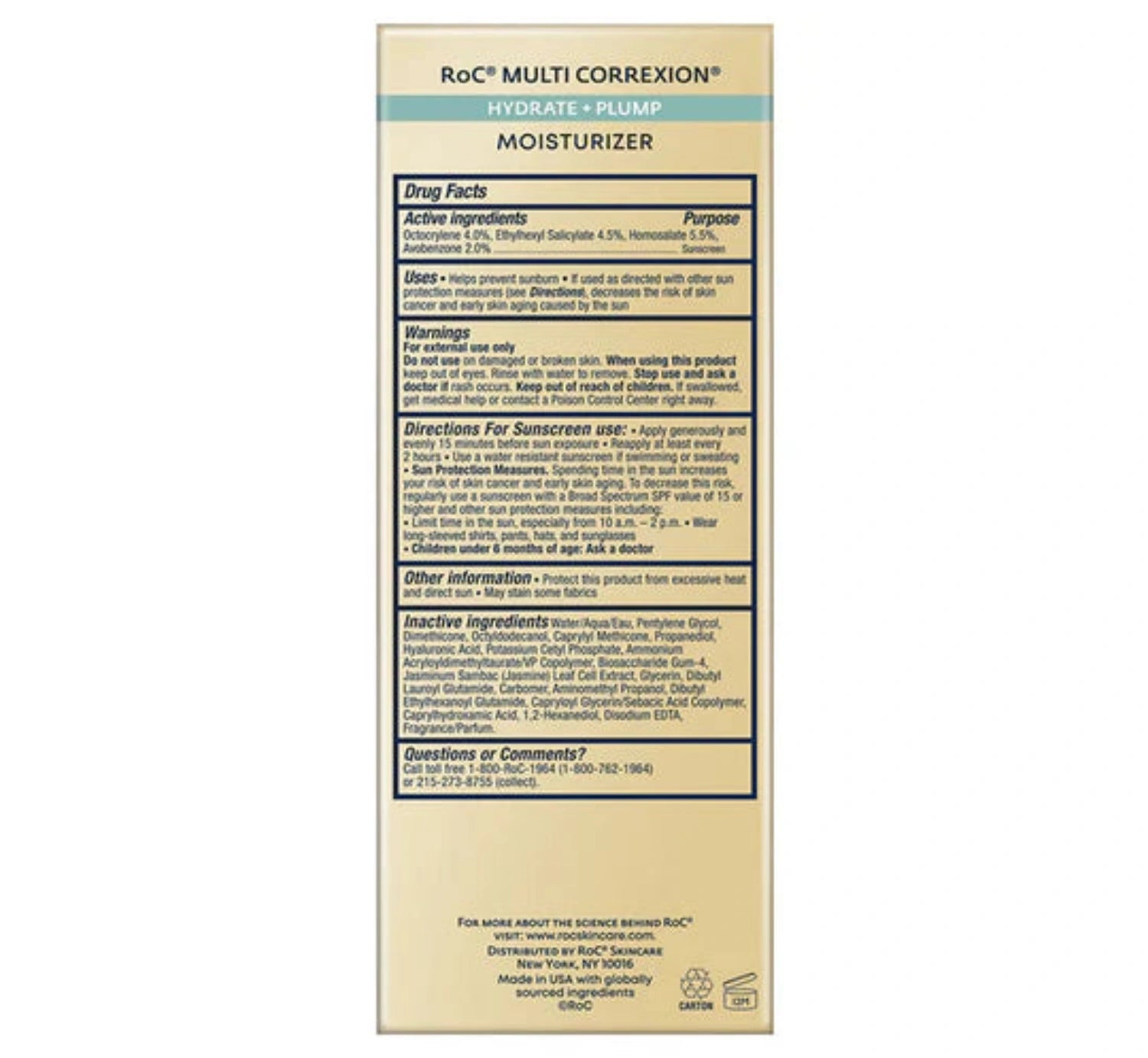 RoC Multi Correxion Hydrate + Plump Moisturizer with SPF 30 - MANSH