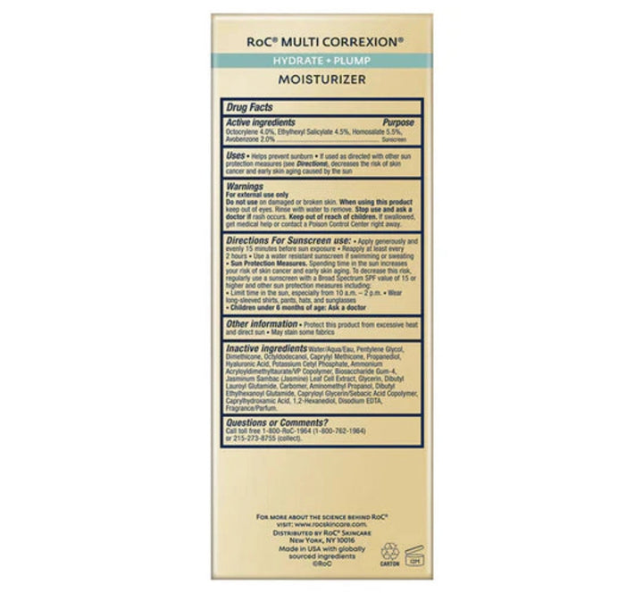 RoC Multi Correxion Hydrate + Plump Moisturizer with SPF 30 - MANSH