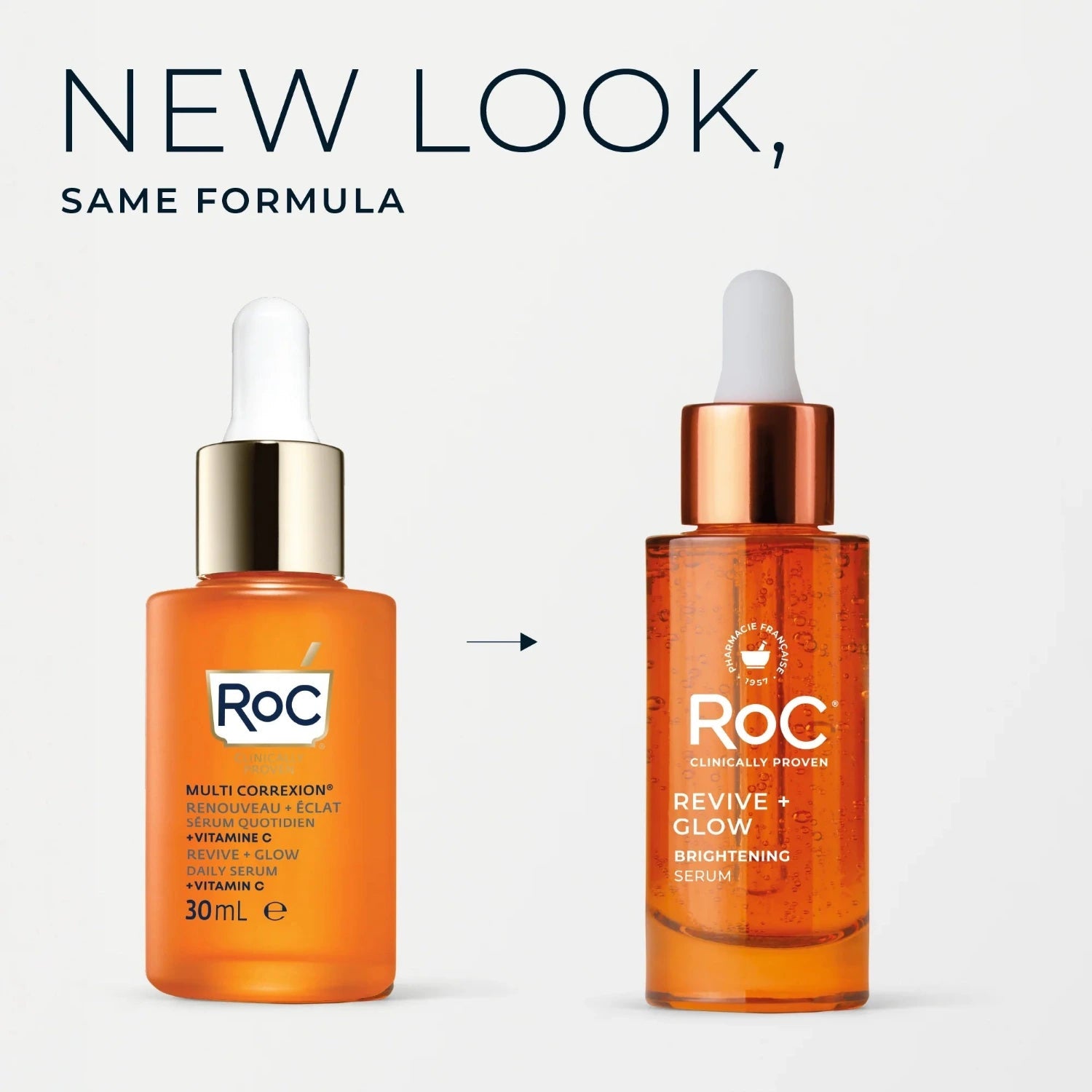 RoC Multi Correxion Revive + Glow Daily Serum with Vitamin C, 1.0 fl oz 30ml - MANSH