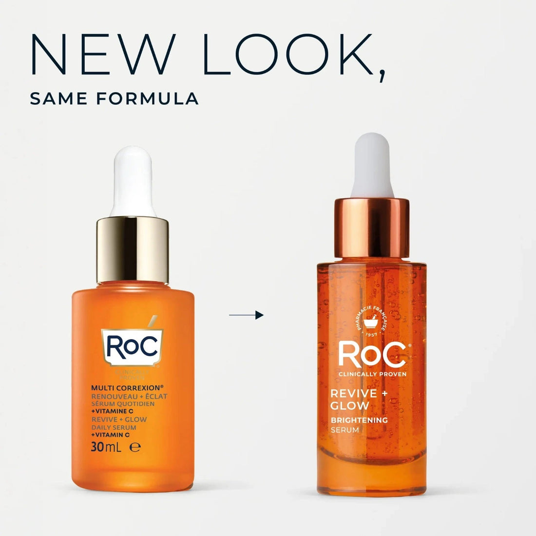 RoC Multi Correxion Revive + Glow Daily Serum with Vitamin C, 1.0 fl oz 30ml - MANSH