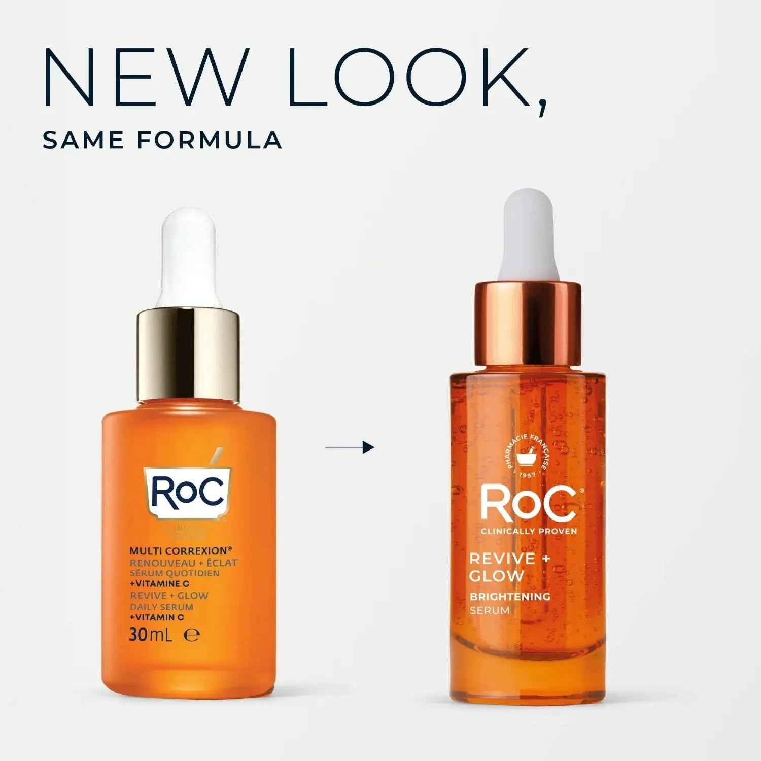 RoC Multi Correxion Revive + Glow Daily Serum with Vitamin C, 1.0 fl oz 30ml - MANSH