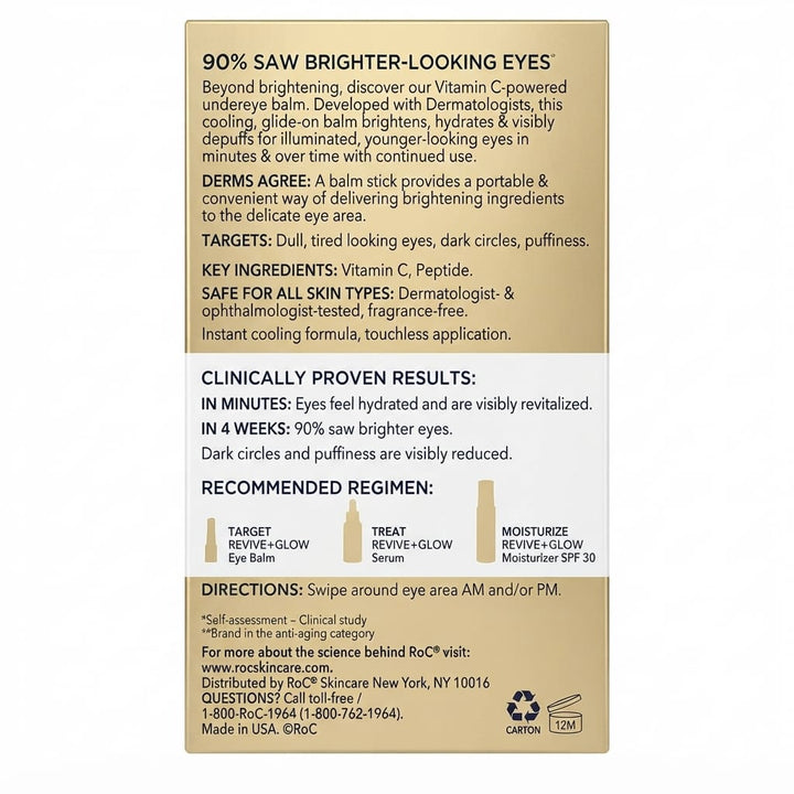 RoC Multi Correxion Revive + Glow Eye Balm with Vitamin C (4g) - MANSH