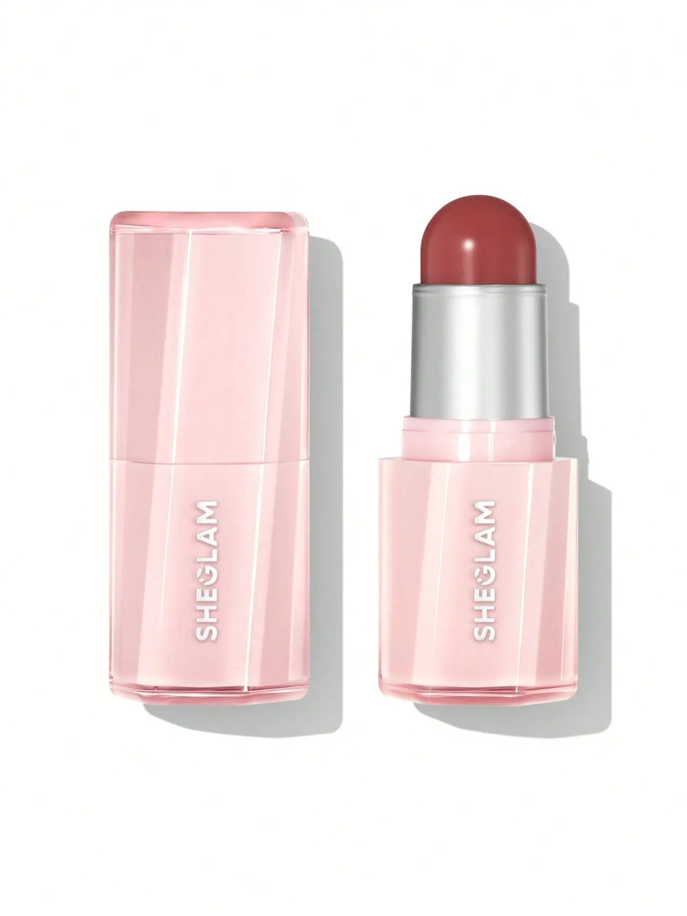 Sheglam Buttery Bliss Blush Stick 6g shade Painted Peony with pink case on a white background