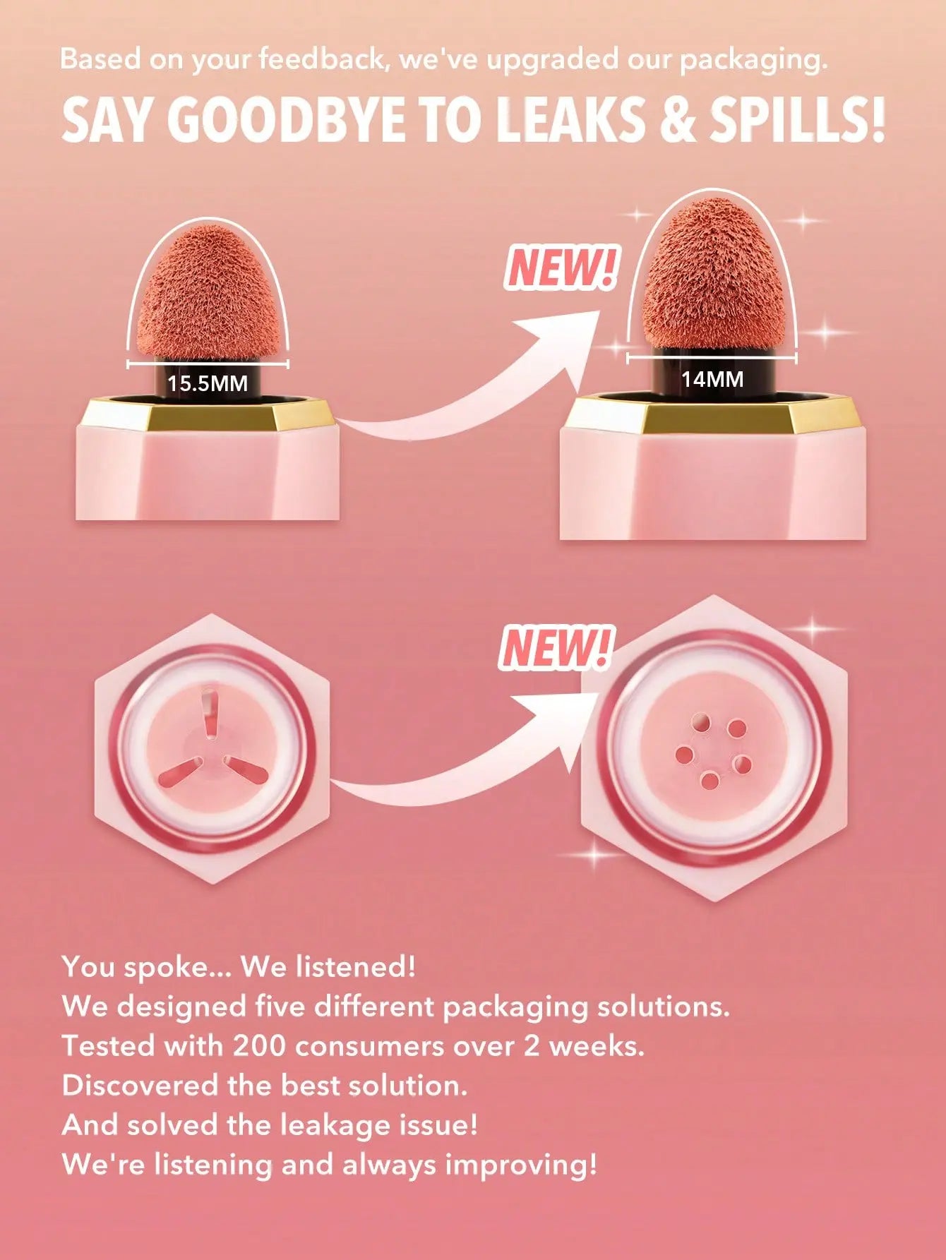 Sheglam Color Bloom Liquid Blush 5.2ml packaging comparison with text on a pink background