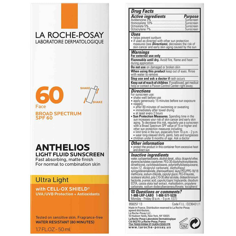 La Roche-Posay Anthelios Ultra Light Fluid Sunscreen SPF 60 50ml