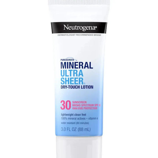 Neutrogena Mineral Ultra Sheer Dry-Touch Lotion SPF 30 – Lightweight Mineral Sunscreen